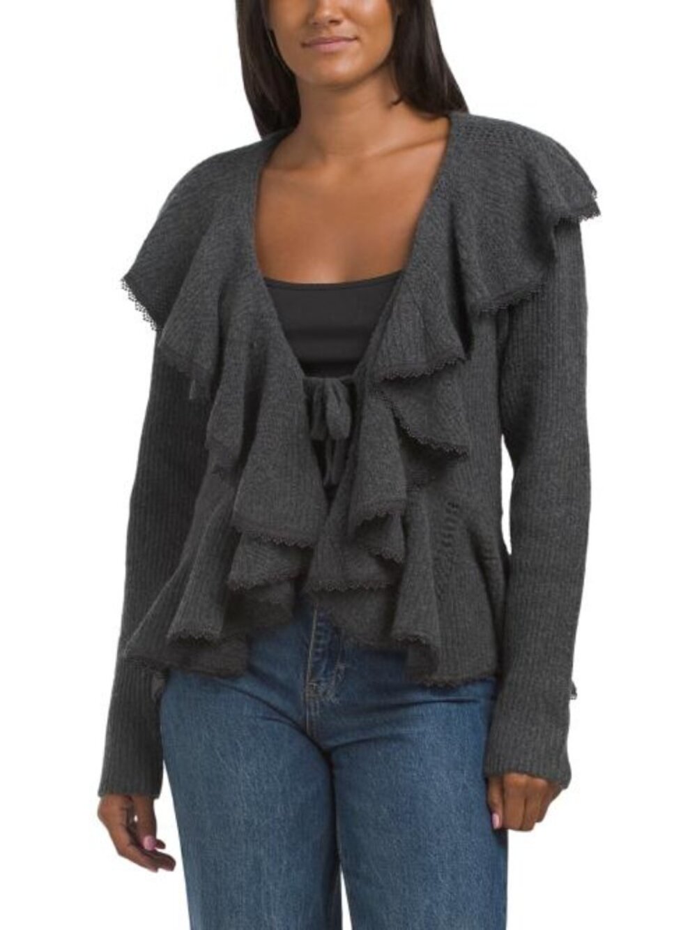 CAMILA COELHO Cardigan Sweater With Peplum Hem